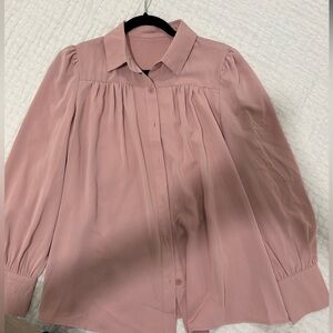 Pink Long Sleeve Blouse